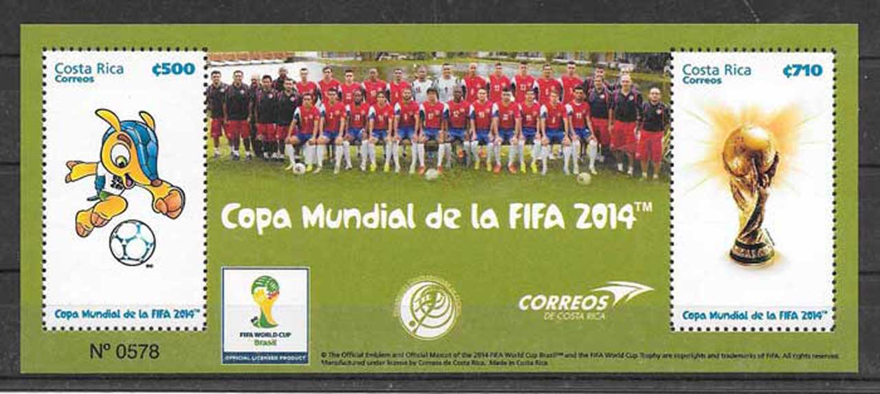 Sellos Filatelia Copa Mundial de la FIFA 2014 nuevos