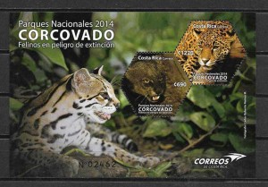 Sellos fauna felinos Costa Rica