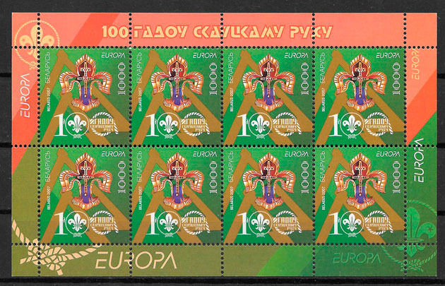 sellos tema Europa Bielorrusia 2007