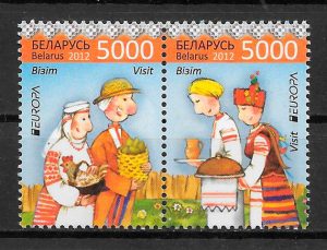 colección sellos tema Europa Bielorrusia 2012