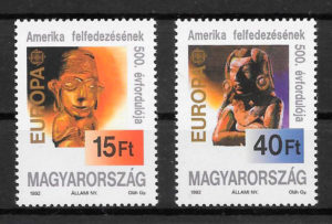 sellos Europa Hungría 1992