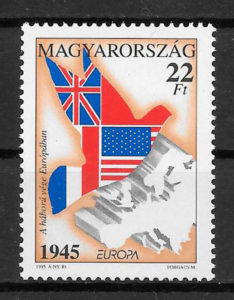 sellos Europa Hungría 1995