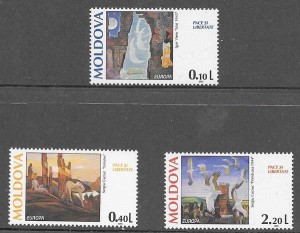 sellos Tema Europa Moldavia 1995