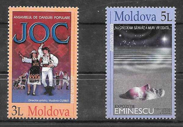 Filatelia tema Europa Moldavia 2003