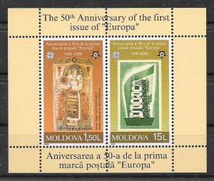 Colección de sellos Tema Europa Moldavia 2005