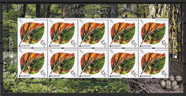 sellos Europa Moldavia 2011
