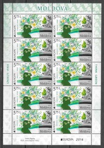 colección sellos tema Europa Moldavia 2014
