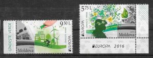 filatelia colección tema Europa Moldavia 2016