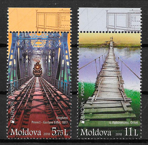 filatelia colección Europa Moldavia 2018