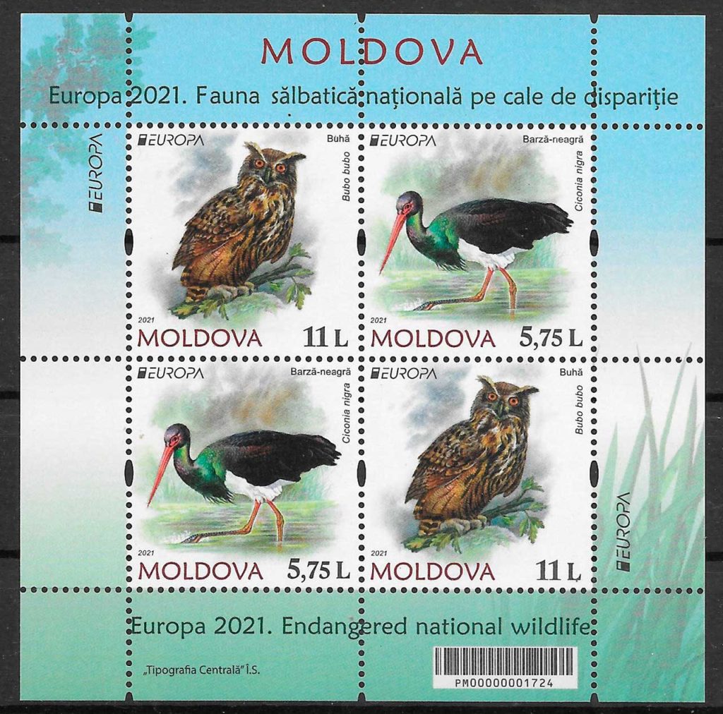 sellos Moldavia 2021 Europa