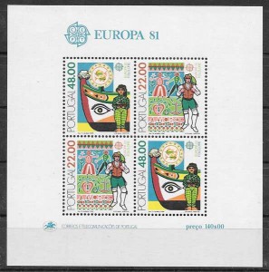 sellos colección Tema Europa Portugal 1981