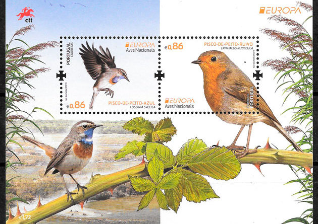 coleccion sellos Europa Portugal 2019
