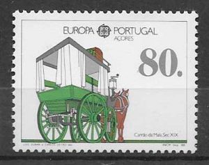 sellos tema Europa Azores 1988