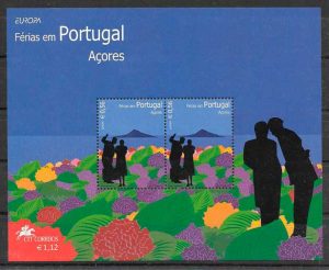 colección sellos tema Europa Azores 2004