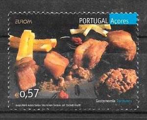 colección sellos tema Europa Azores 2005