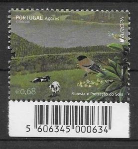 sellos tema Europa Azores 2011