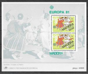 sellos tema Europa Madeira 1981