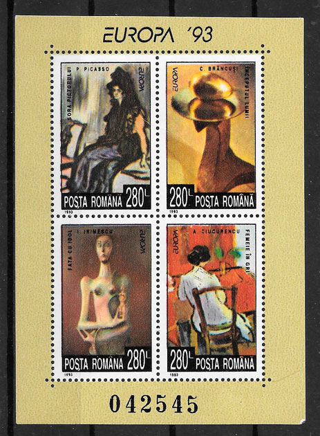 sellos Europa Rumania 1993