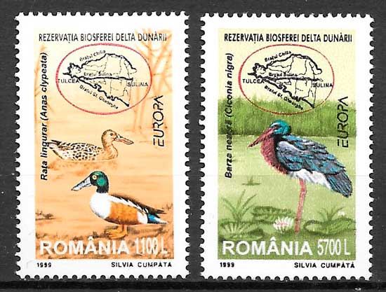 sellos Europa Rumania 1999