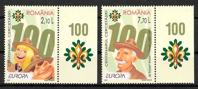 coleccion sellos Europa Rumania 2007