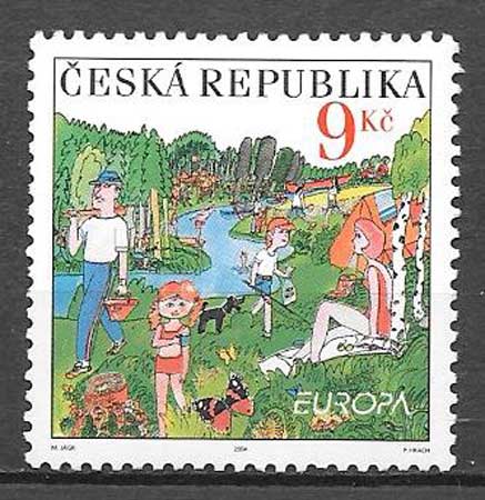 colección sellos Tema Europa chequia 2004