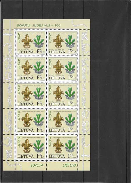 Colección sellos Tema Europa Lituania Escultismo