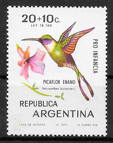 sellos fauna Argentina 1970