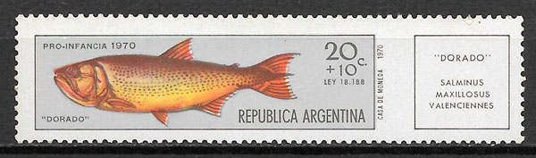 filatelia fauna Argentina 1970