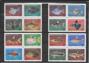 serie fauna variada de peces