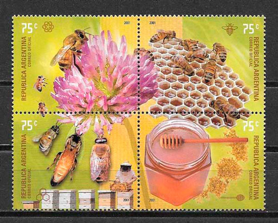 colección selos fauna Argentina 2001