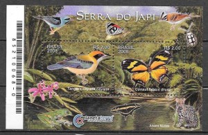 ciolección sellos fauna Brasil 2007