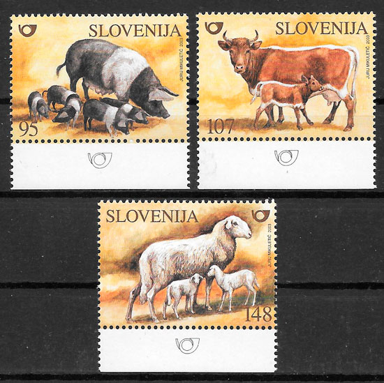 filatelia fauna Eslovenia 2003