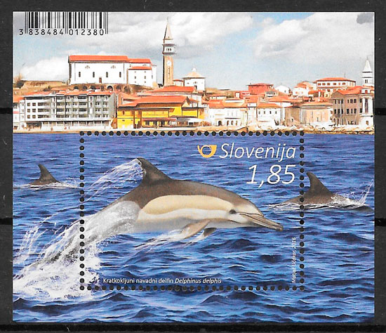 colección sellos fauna Eslovena 2016