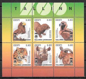 filatelia fauna Estonia 1997