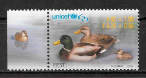 filatelia colección fauna Estonia 2006