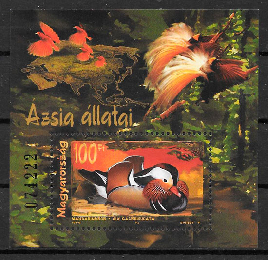sellos fauna Hungría 1999