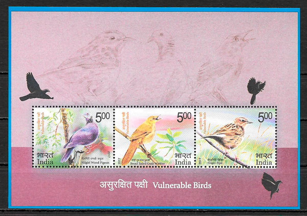 colección sellos fauna India 2017
