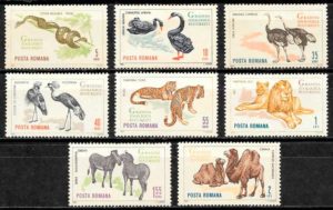 filatelia coleccion fauna Rumania 1964