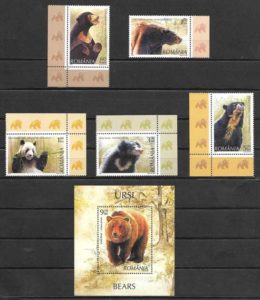 filatelia coleccion fauna Rumania 2008