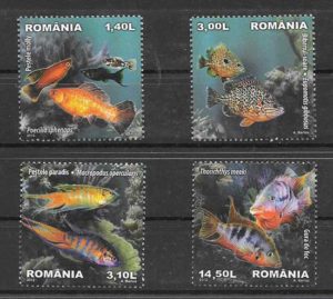 sellos fauna Rumania 2012