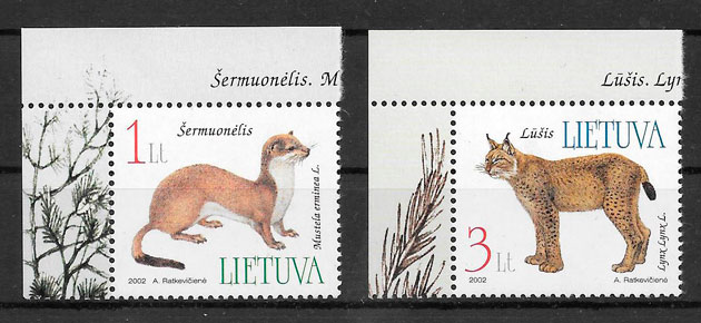 sellos fauna Lituania 2002