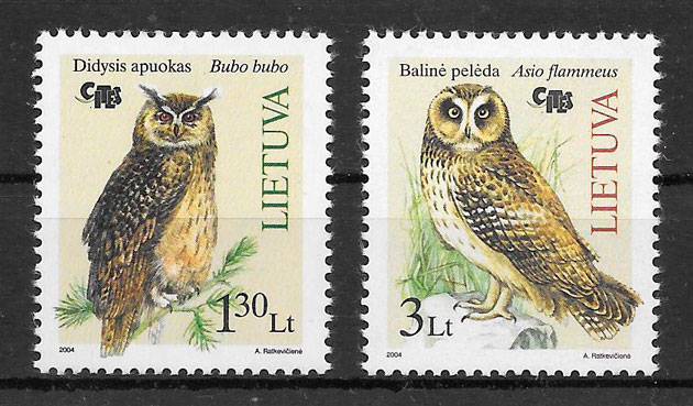sellos fauna Lituania 2004