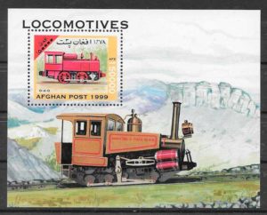 filatelia trenes Afganistan 1999