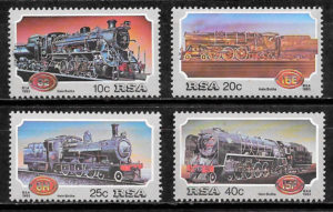 sellos trenes Africa del Sur 1983