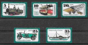 sellos trenes Alemania DDR 1977