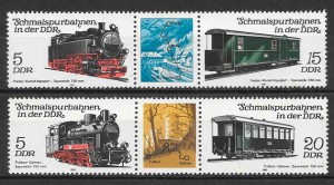 filatelia colección trenes Alemania DDR 1981
