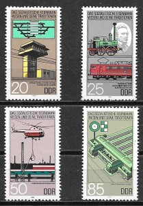colección sellos trenes Alemania DDR 1985