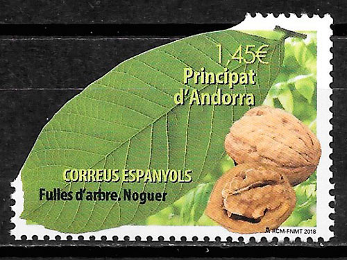 coleccion sellos flora Andorra Espanola 2018