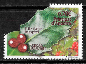 coleccion sellos flora Andorra Espanola 2019
