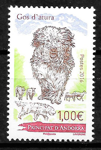 coleccion sellos perros Andprra Francesa 2016
